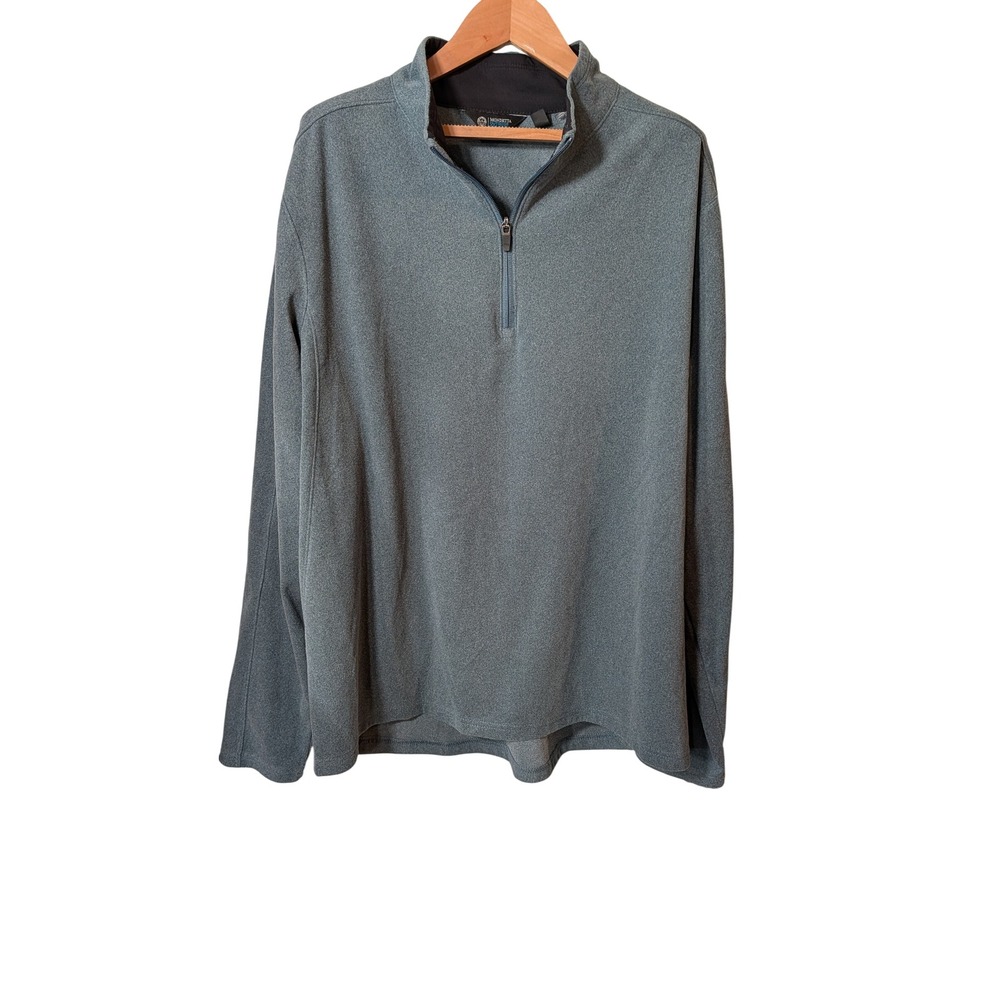 Mondetta Outdoor Project Mens XL Gray Quarter Zip Pullover Fleece RN88201